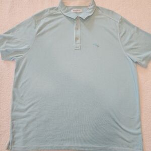 Tommy Bahama Aqua Blue Button Down Size XXL